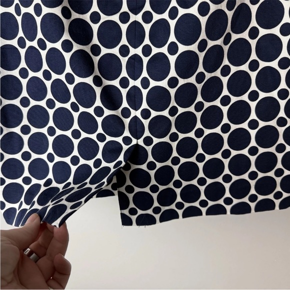 NEW The Limited Pencil Skirt Size 6 Nay Blue White Circles Pockets Back Zip - Picture 7 of 8